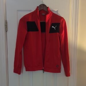 Puma Boy's Red Zip Up Training Jacket